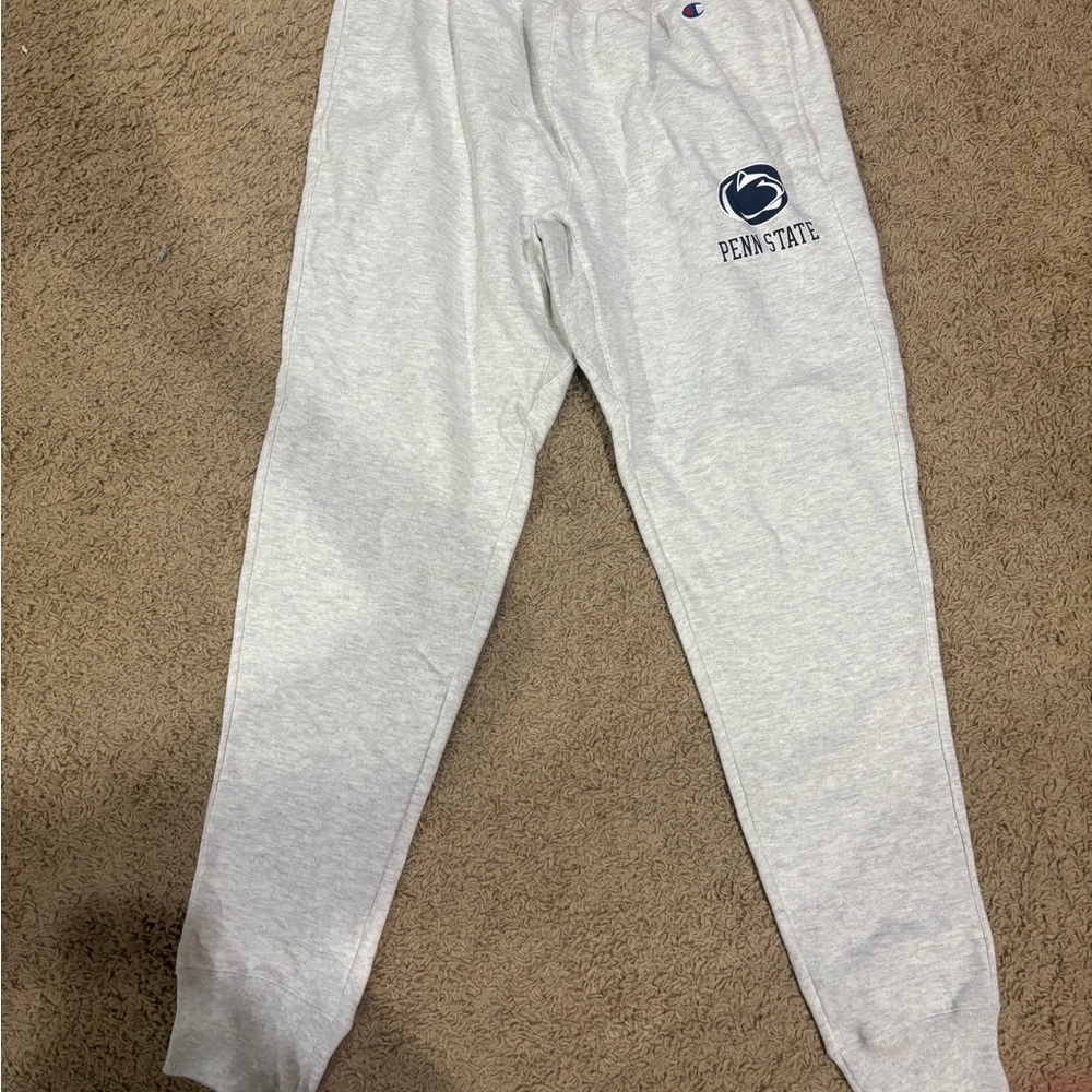 PENN STATE- Champion Mens Light Gray Joggers NWT Large